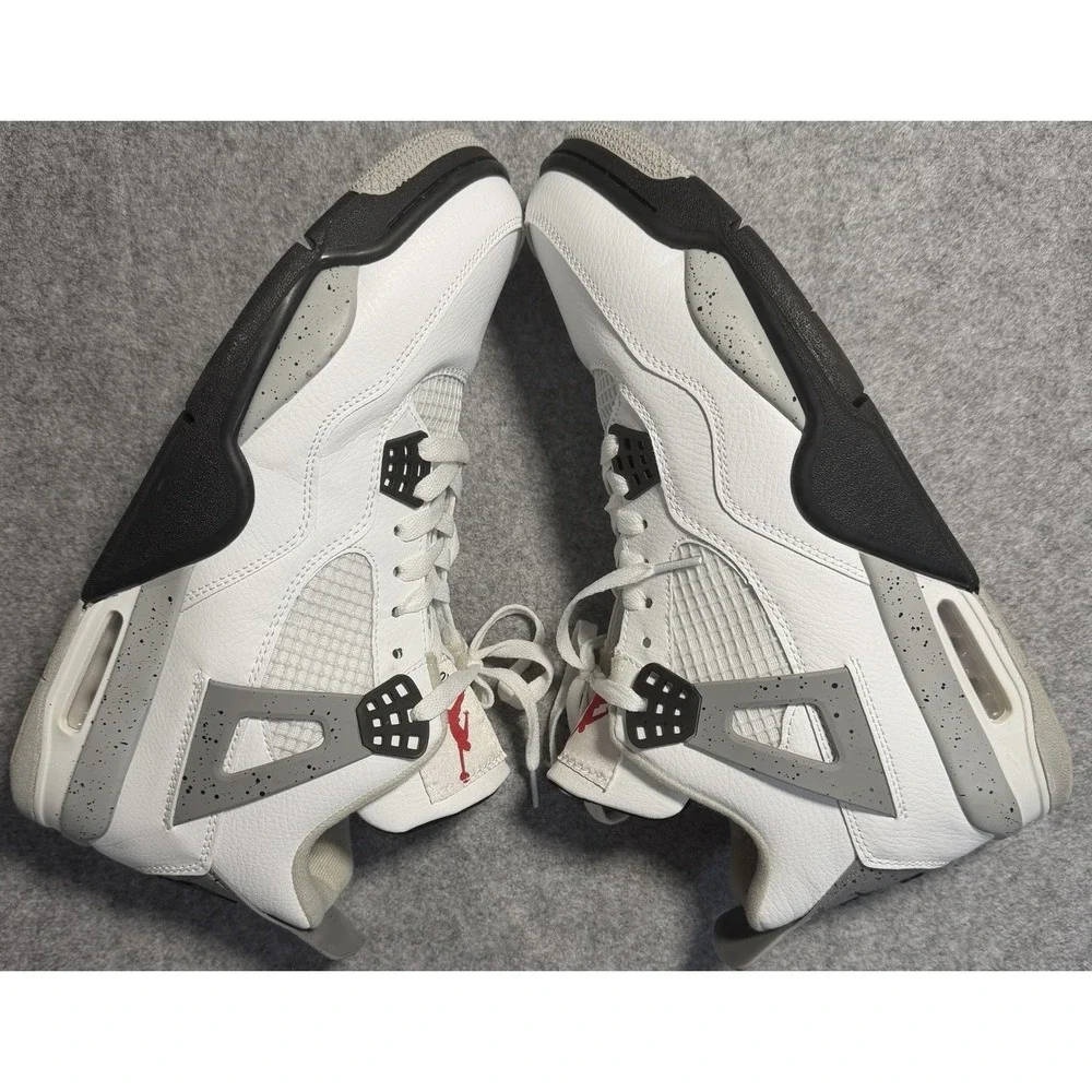 Jordan 4 Retro White Cement 2016 Mens Size 12.5 White Grey Black 840606-192 RARE